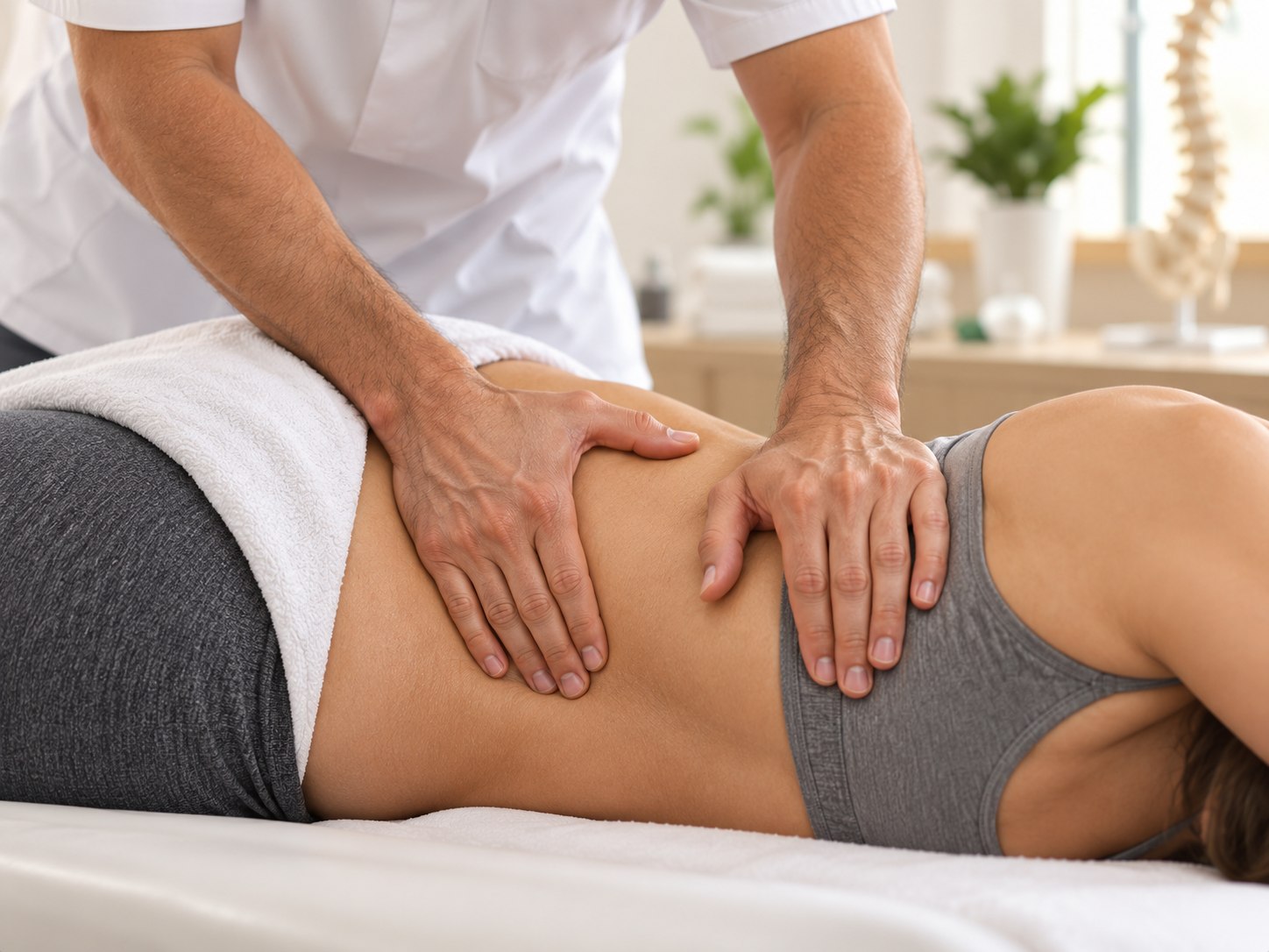 Atendimento com terapia manual